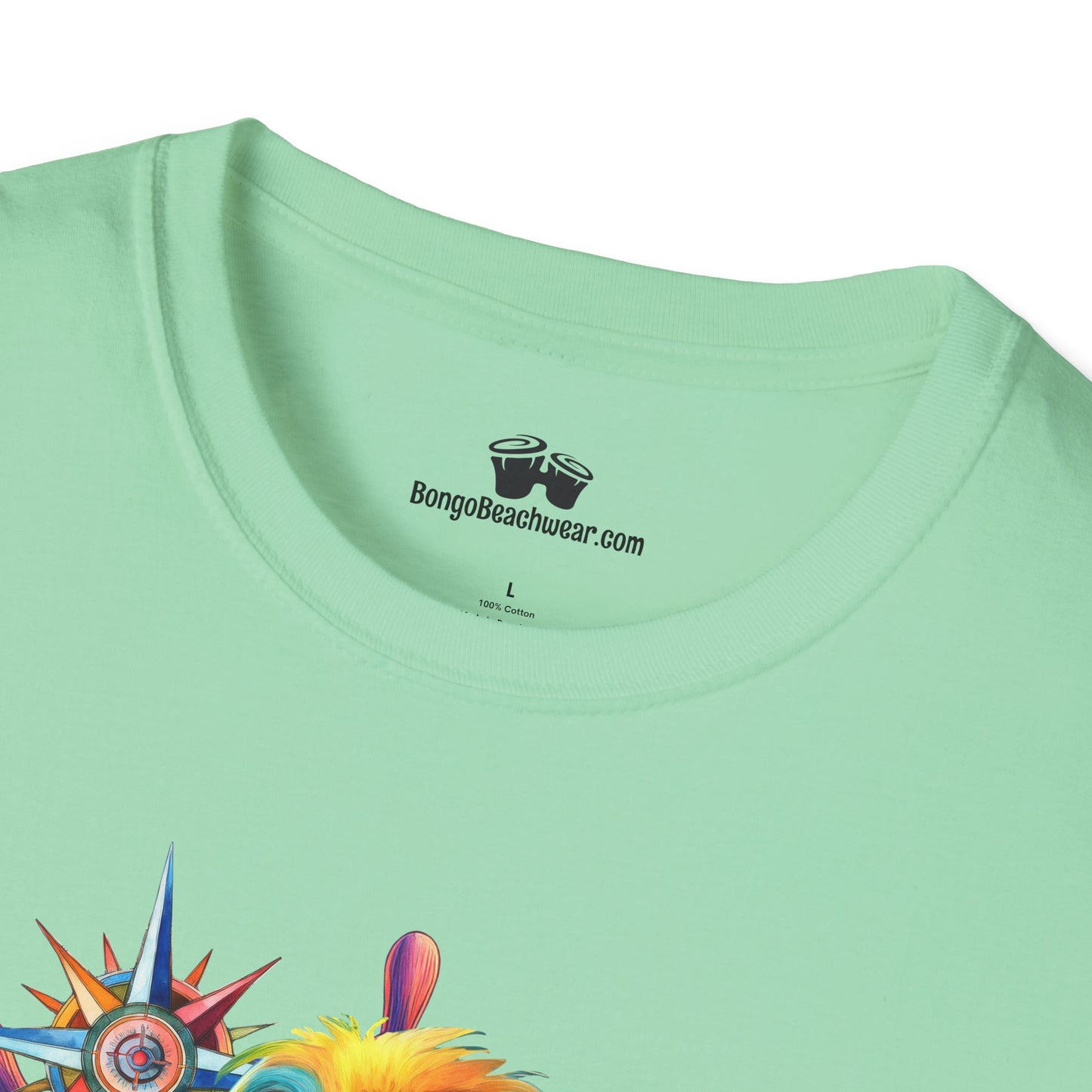 Crazy ParrotHead  | Unisex Softstyle T-Shirts In Tropical Colors