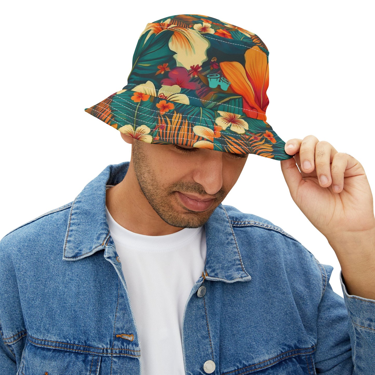 Hawaiian Print Bucket Hat