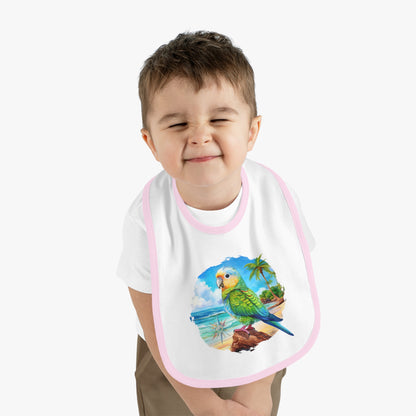 Cute Parakeet Art Baby Bib