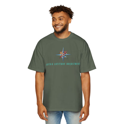 T-Shirts Men's Oversized Tee | Latitude Adjustment Design