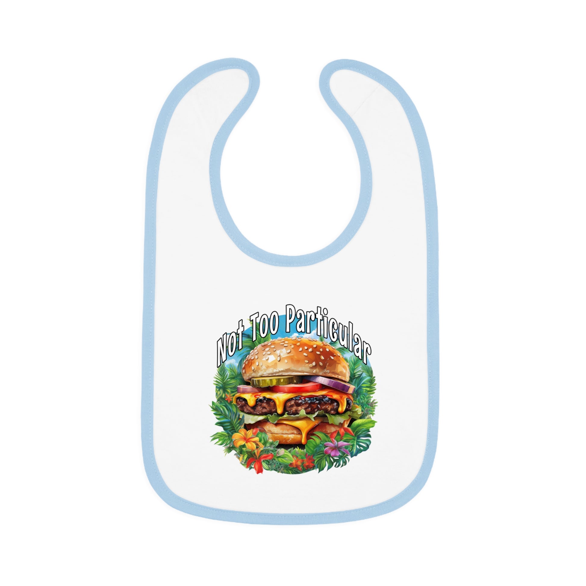 Baby Bib - Cheeseburger in Paradise Design