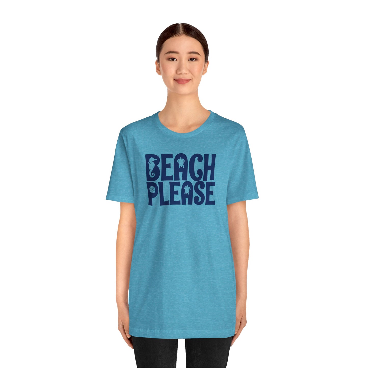 Beachy | Bella+Canvas | Beach Please | T-Shirt