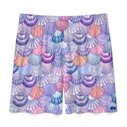 Pajama Shorts for Men With a Colorful Seashell Pattern Print