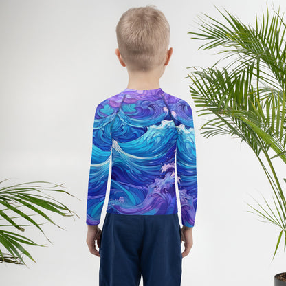 Rash Guards Kids UPF 50+ Rash Guard | Painted Waves