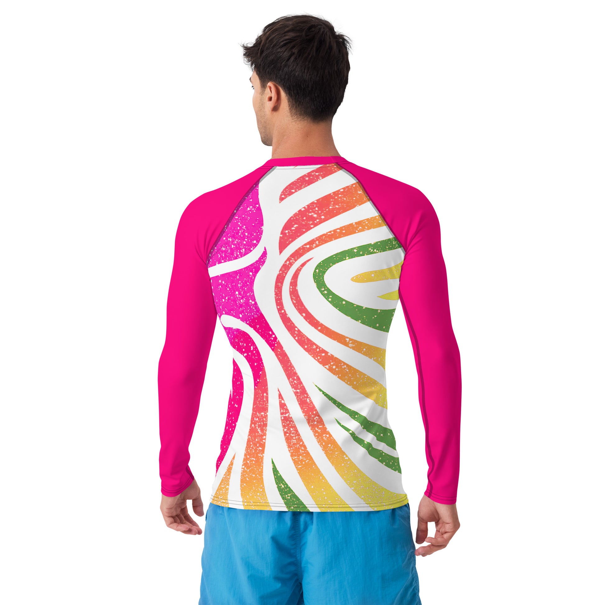 Rash Guards & Swim Shirts Men's Rash Guard | Abstract Coral Pattern | UPF 50+