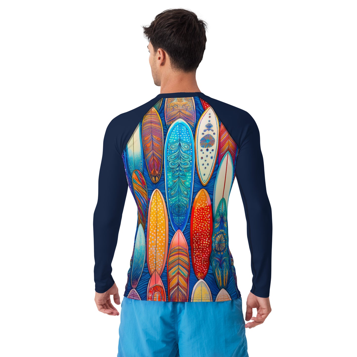 Rash Guards & Swim Shirts Men's Rash Guard | Surfboard Quiver | UPF 50+