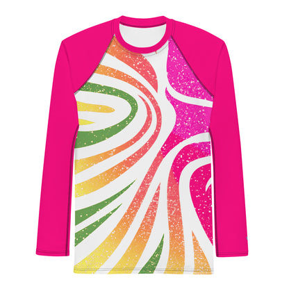 Rash Guards & Swim Shirts Men's Rash Guard | Abstract Coral Pattern | UPF 50+