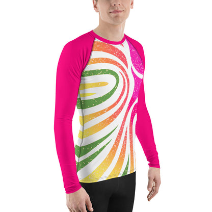 Rash Guards & Swim Shirts Men's Rash Guard | Abstract Coral Pattern | UPF 50+