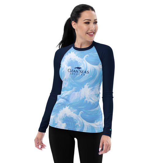 Rash Guards & Swim Shirts Women's Rash Guard | Clean Sea Society | UPF 50+