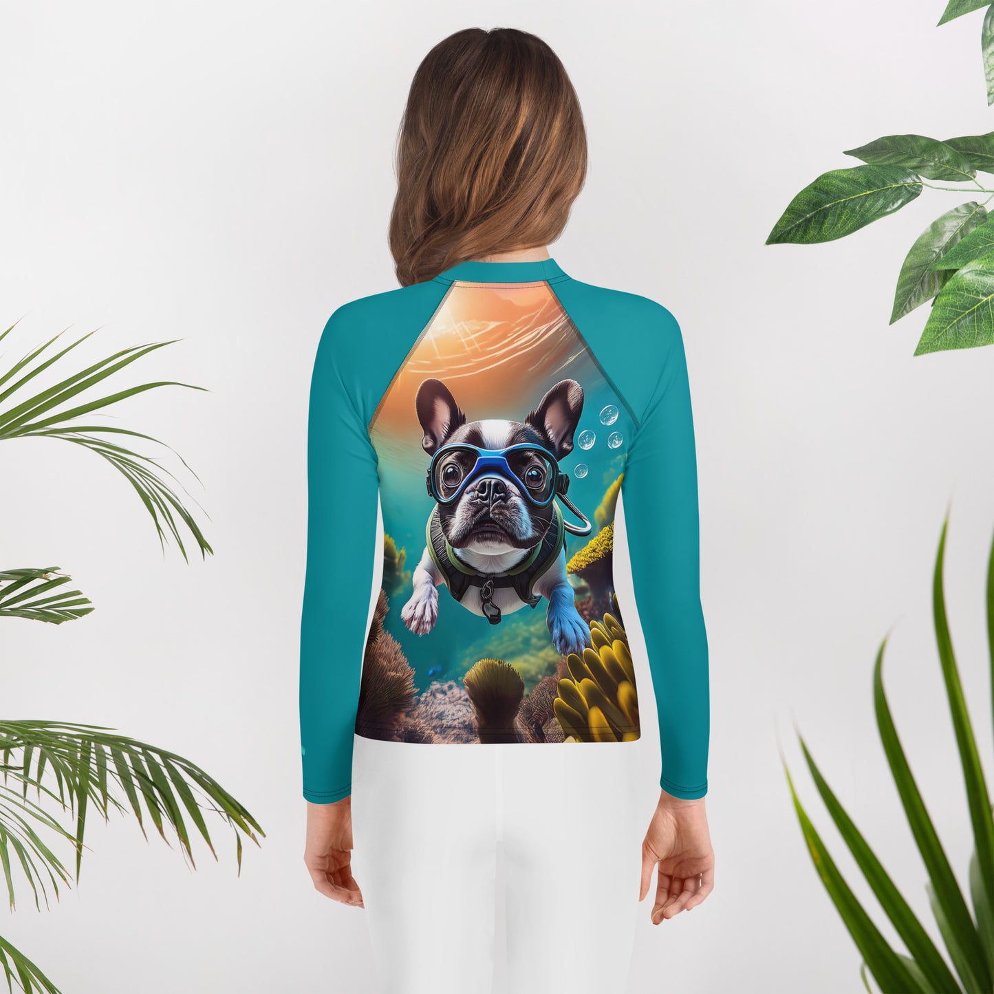 Rash Guards & Swim Shirts Teen/Youth UPF 50+ Rash Guard | Snorkeling Pup