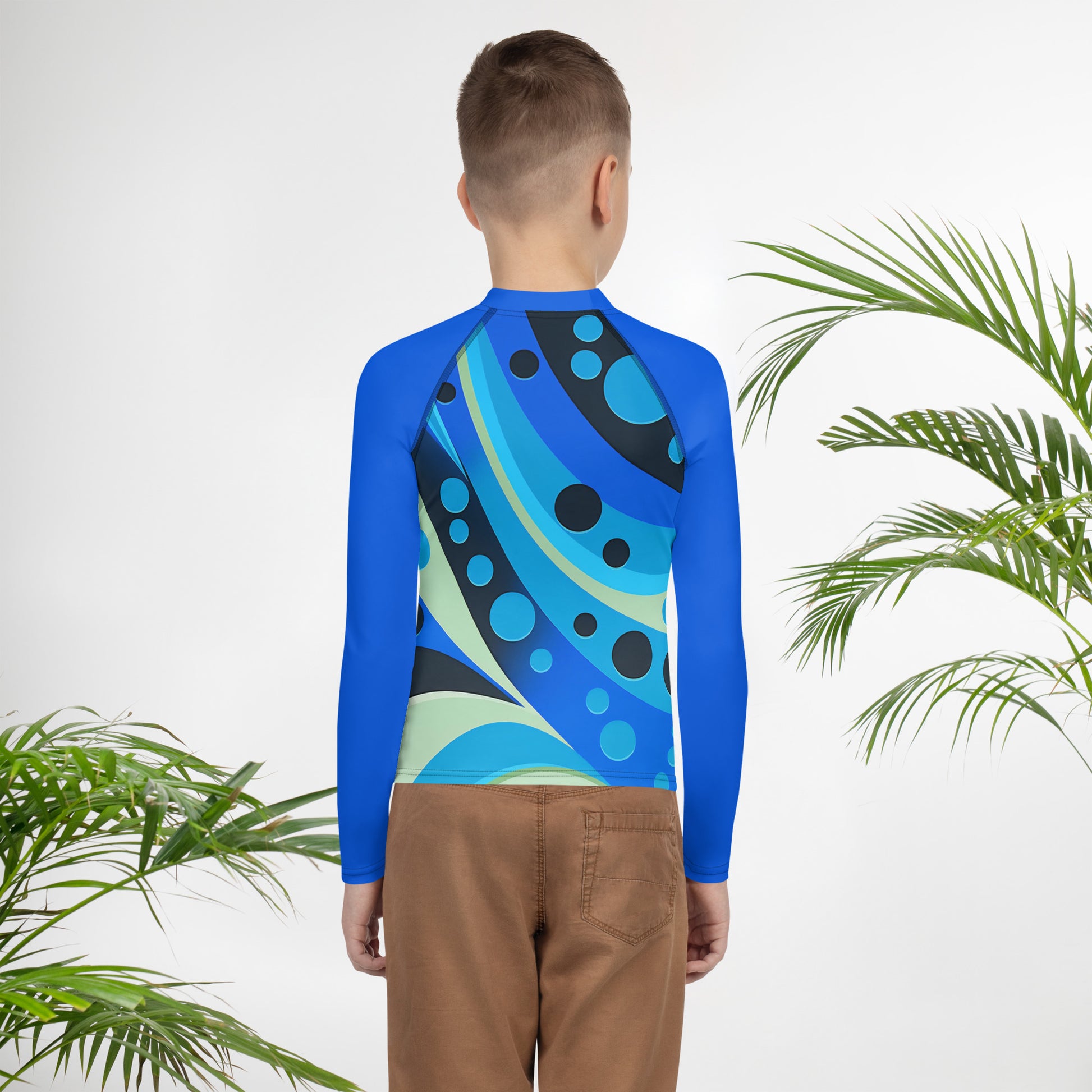 Rash Guards & Swim Shirts Teen/Youth UPF 50+ Rash Guard | Ocean Abstract