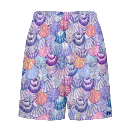 Pajama Shorts for Men With a Colorful Seashell Pattern Print