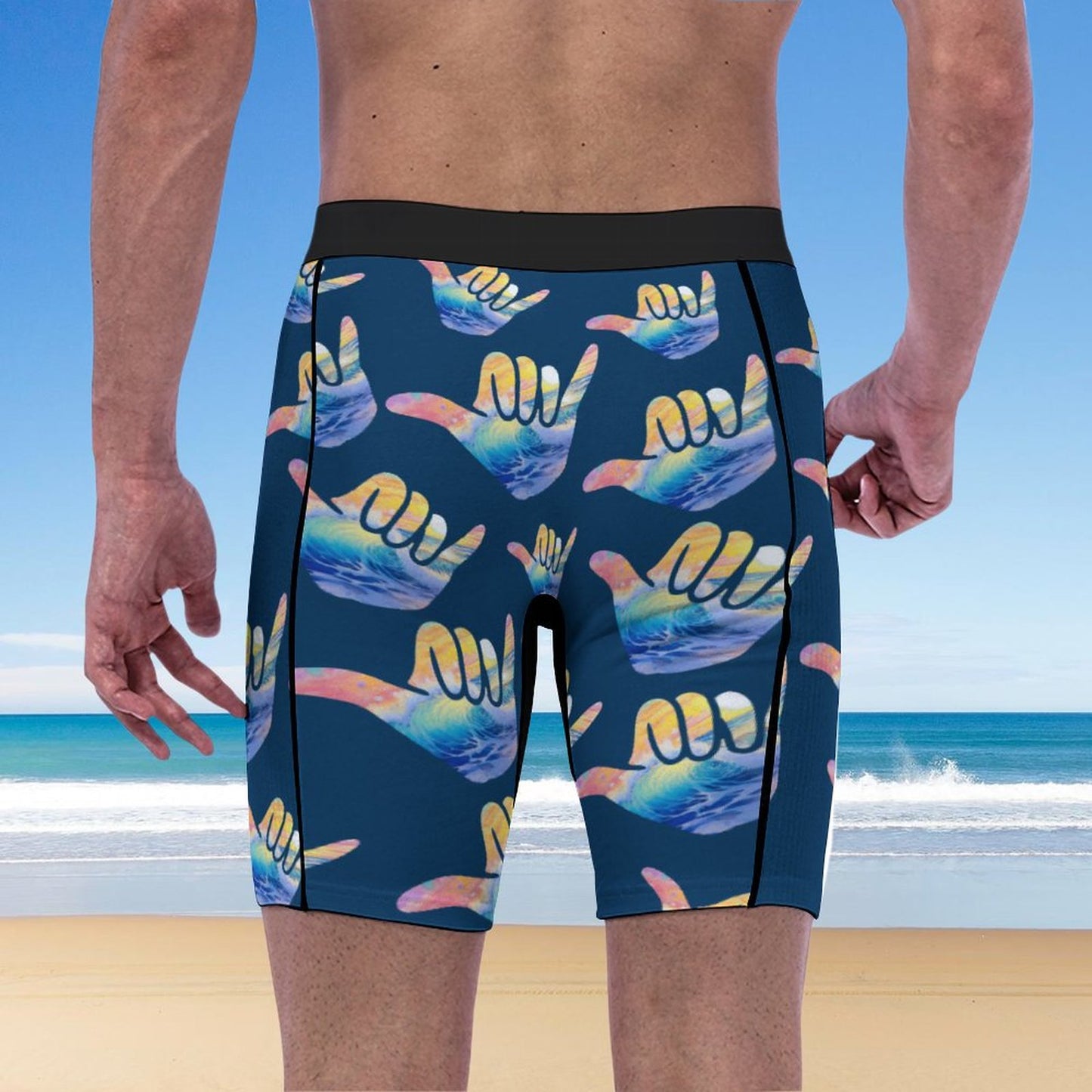 Men's Compression Shorts | Shaka Pattern