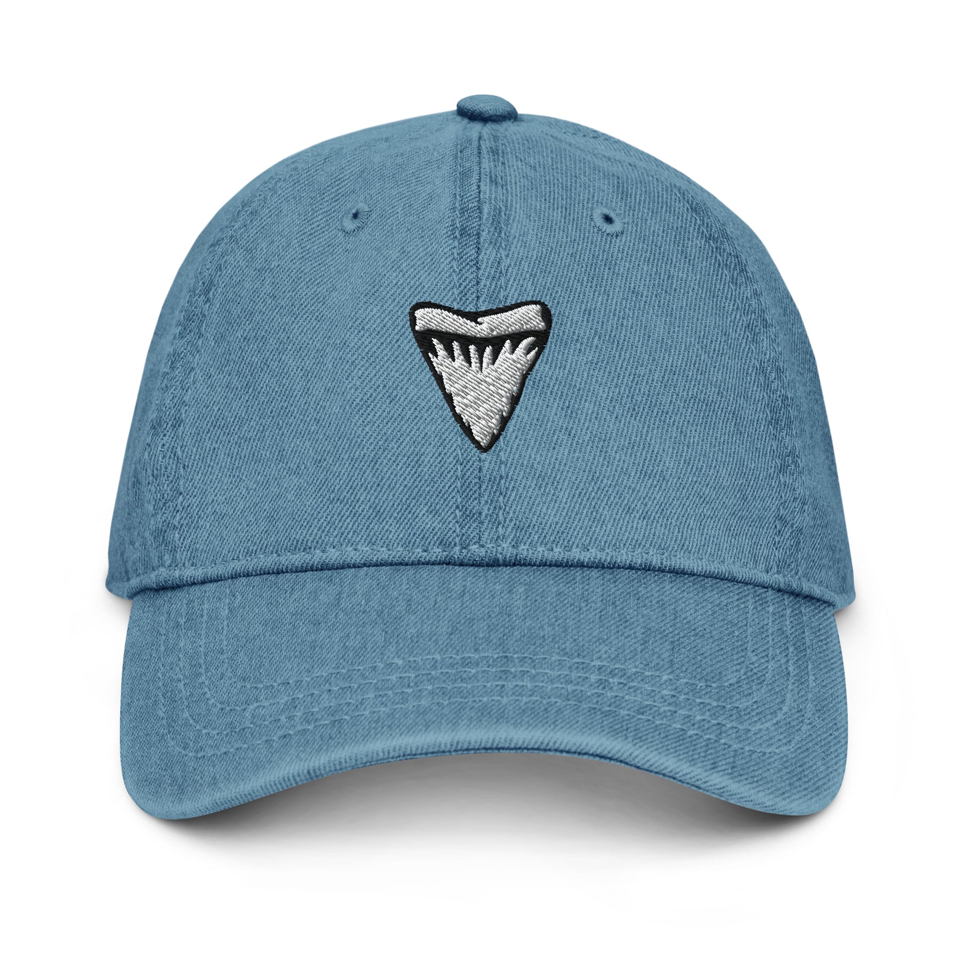 Denim Hat | Embroidered Shark Tooth