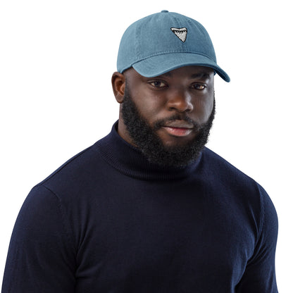 Denim Hat | Embroidered Shark Tooth