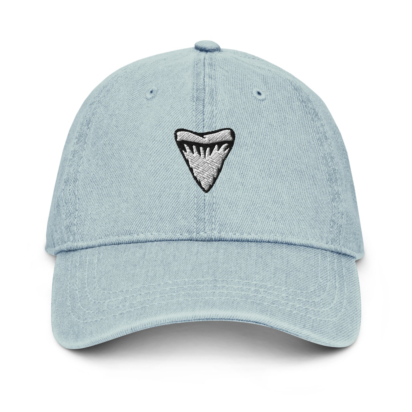 Denim Hat | Embroidered Shark Tooth