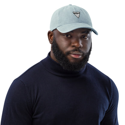 Denim Hat | Embroidered Shark Tooth