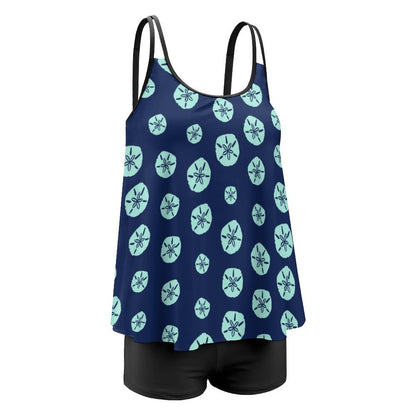 Tankini Two Piece Swimsuits | Sand Dollar Pattern