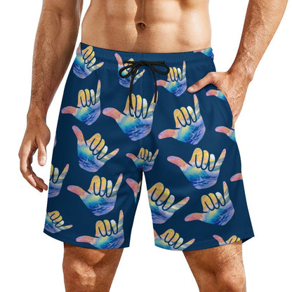 Men's Hawaiian shorts with 4 Pockets