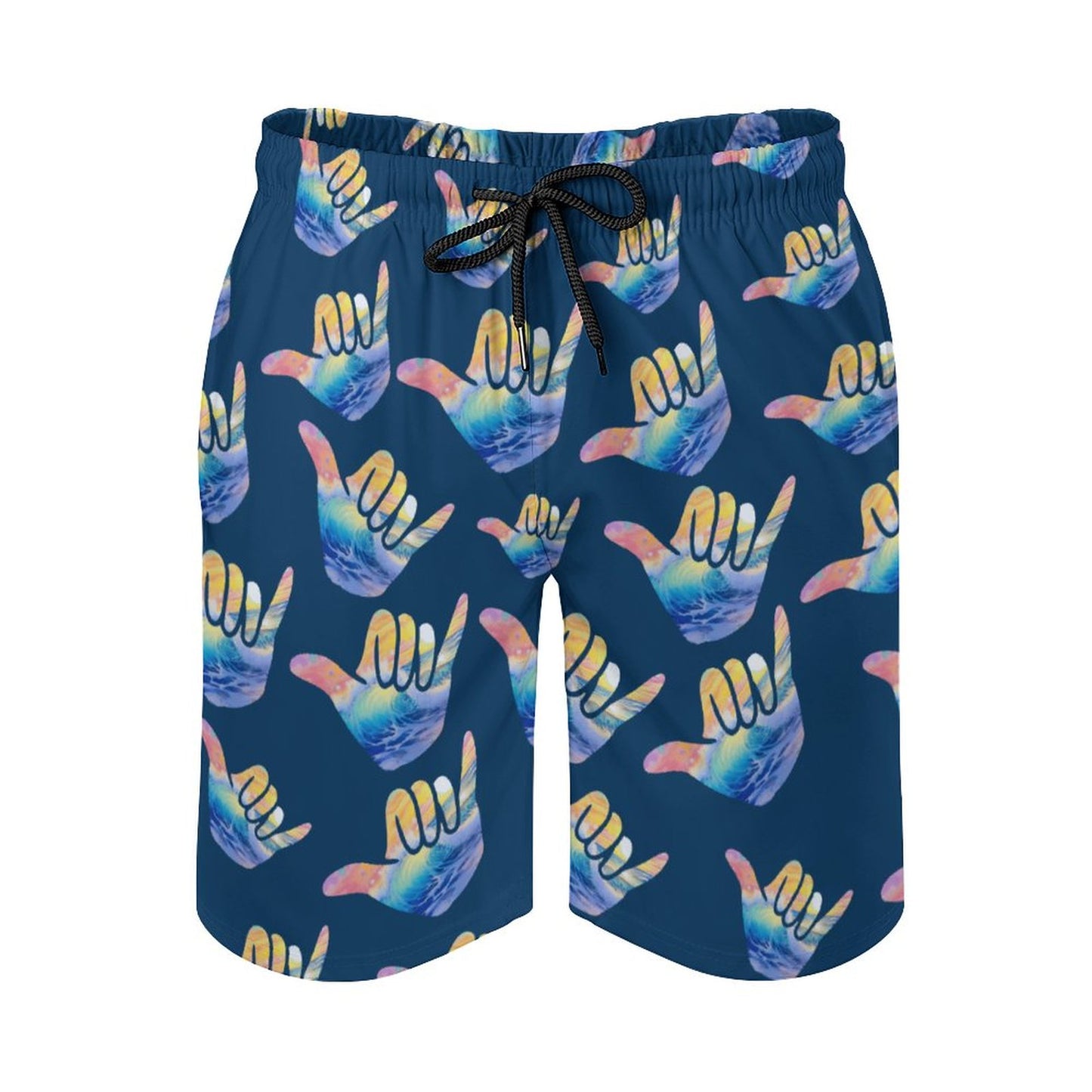 Men's Beach Shorts with Pockets | Shaka Pattern