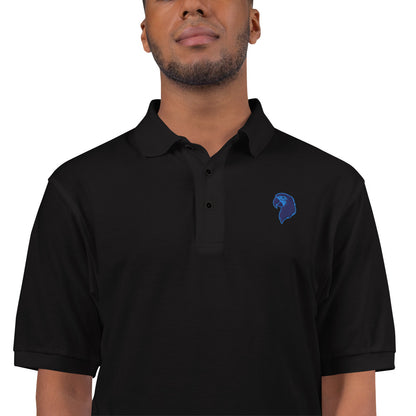 Men's Premium Polo | Embroidered Parrot Head