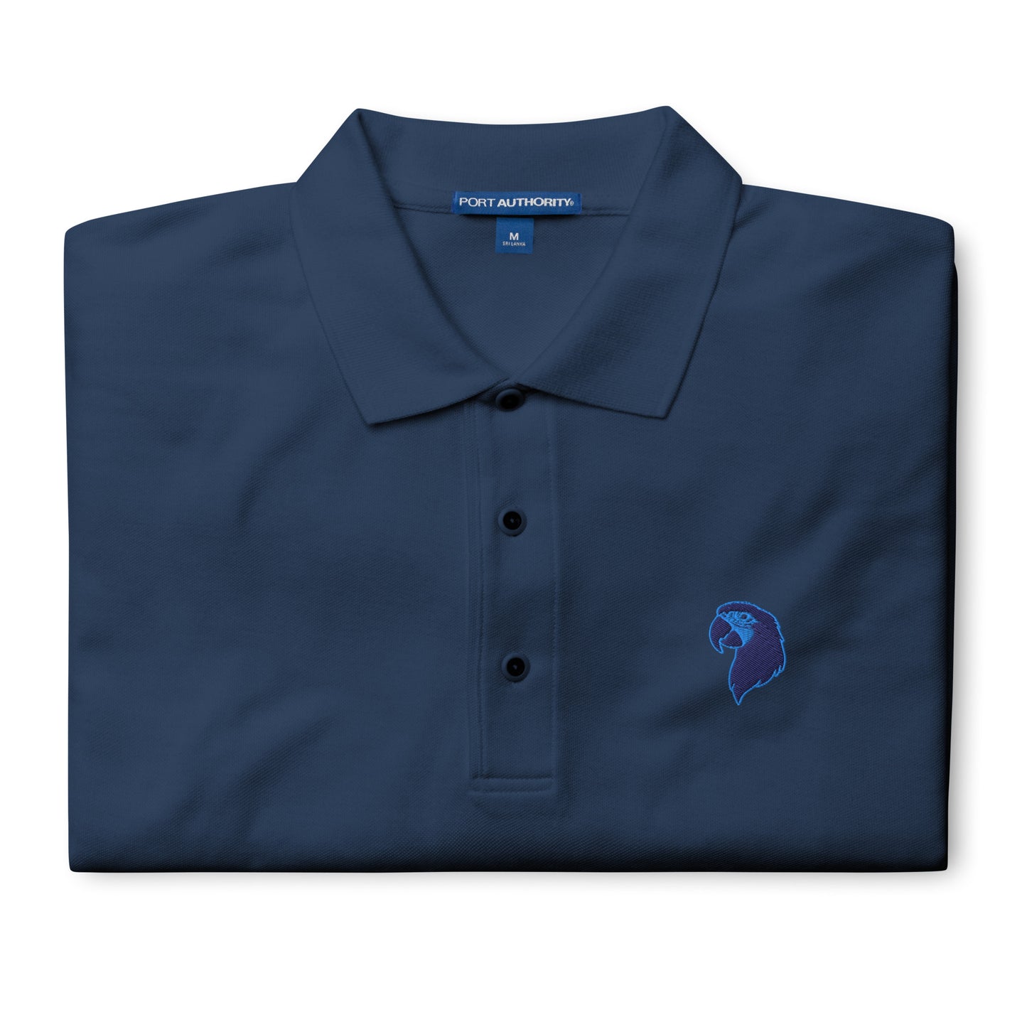 Men's Premium Polo | Embroidered Parrot Head