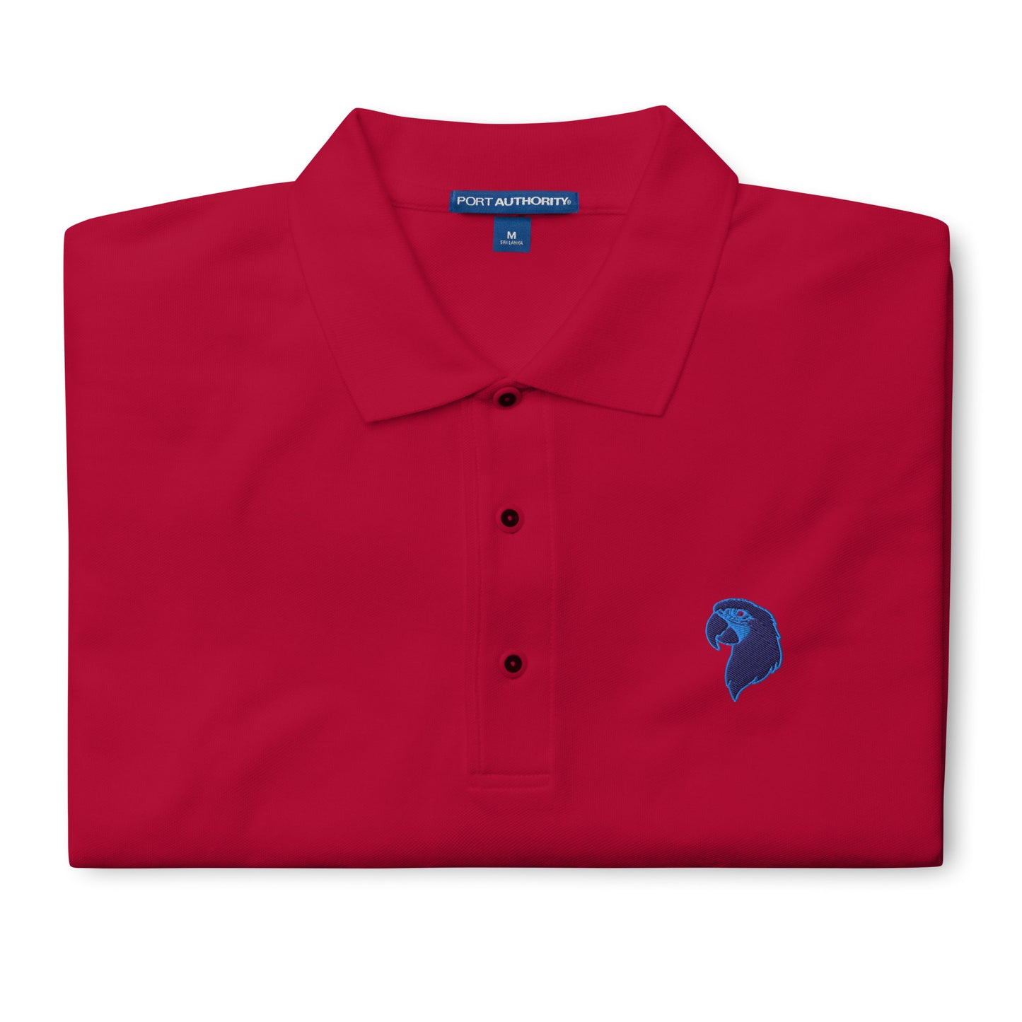 Men's Premium Polo | Embroidered Parrot Head