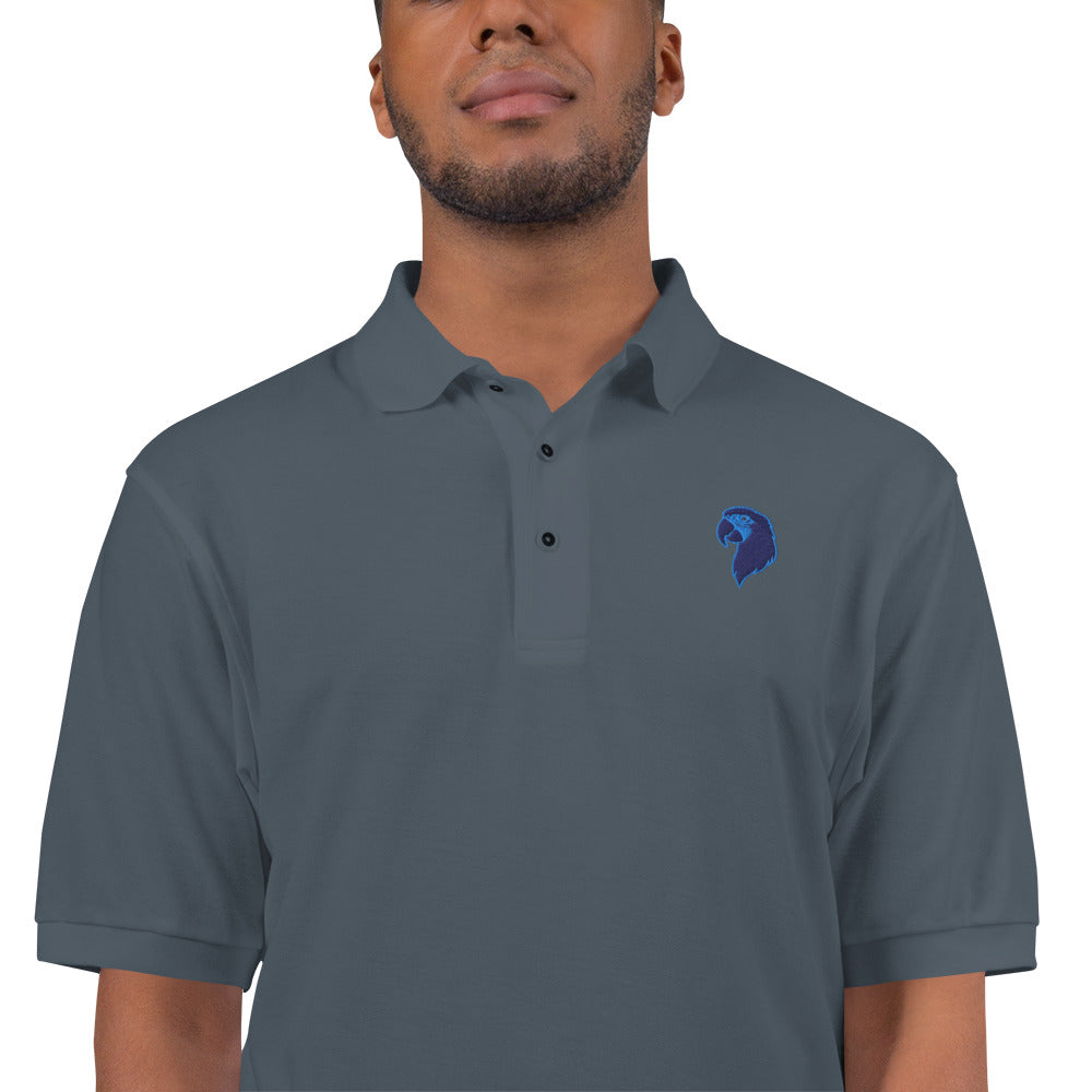 Men's Premium Polo | Embroidered Parrot Head