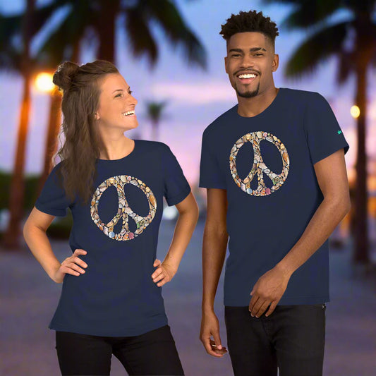 Unisex Bella Canvas T-shirt | Seashell Peace Sign